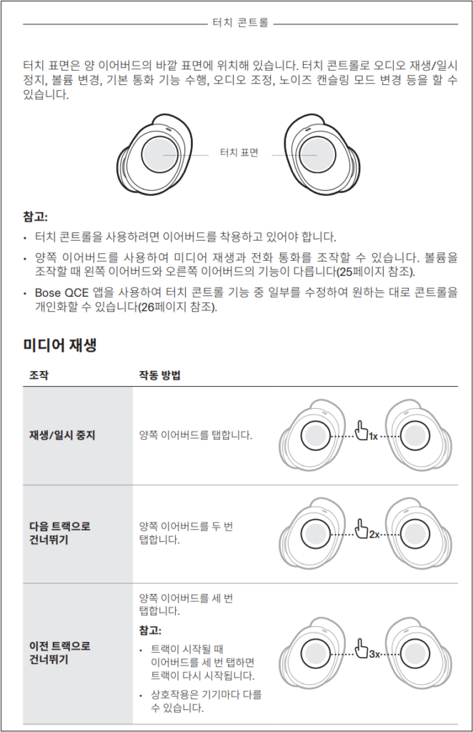 볼륨 및 장치 설정 확인