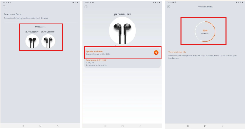 2. 제품 페어링 진행 후 최신 업데이트 버전을 확인합니다.