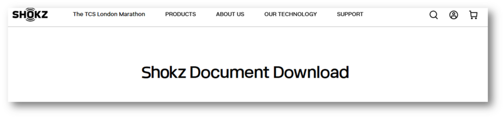 1. 해당 링크를 통해 샥즈 공식 홈페이지에 접속합니다.