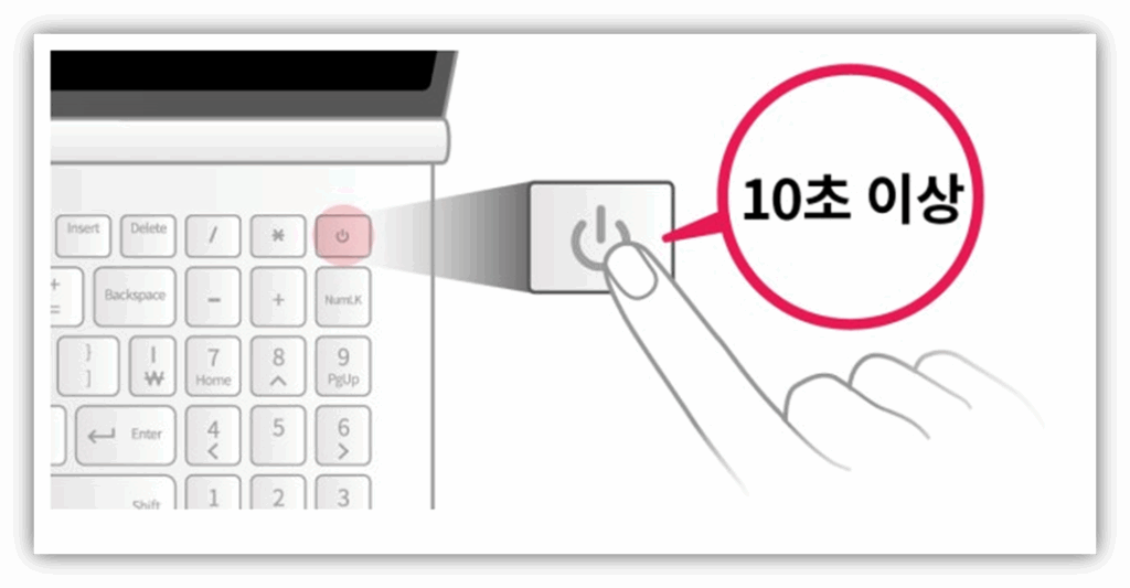 화면이 안 나오면서 비프음(삐~, 삐 삐 삐) 소리가 나는 경우