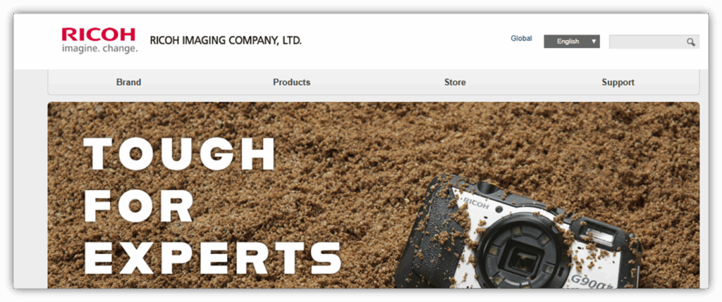 하단 링크를 통해 리코 공식홈페이지에 접속