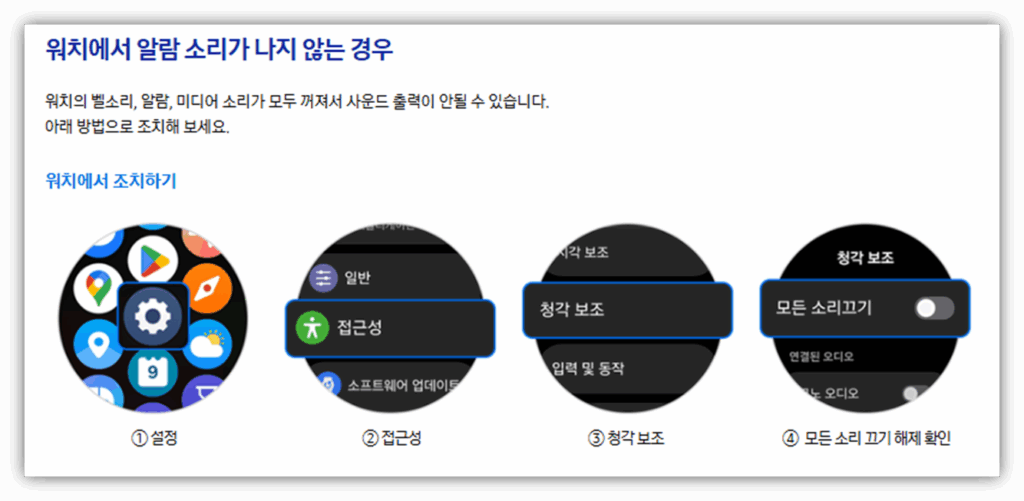4. 시스템 사운드 꺼짐 및 알림 설정 확인